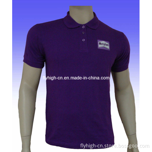 Purple Fashion Cotton Custom Polo Shirt